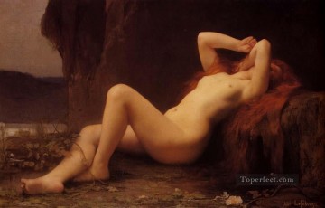 Jules Joseph Lefebvre Painting - Mary Magdalene In The Cave nude Jules Joseph Lefebvre